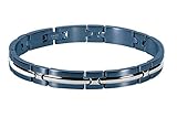 acier Bracelet homme / PVD bleu