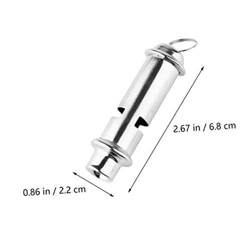 Set de 3 silbatos de emergencia de acero inoxidable miniatura 2