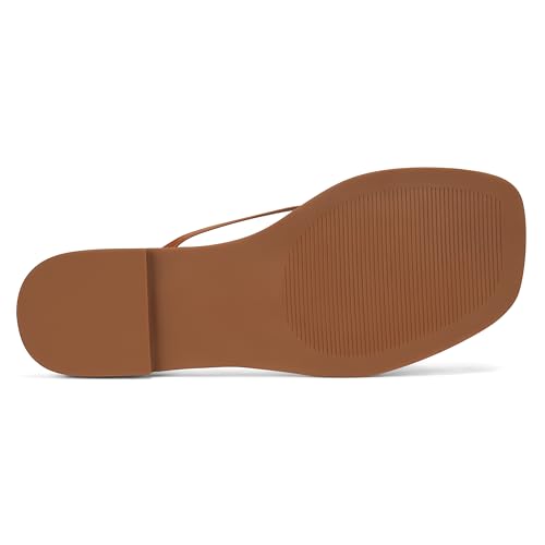 Image of Womens Flats Sandals Square Toe Strappy Ankle Strap Flats
