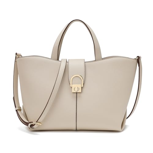 Bolso de mano top handle de cuero para mujer miniatura 1