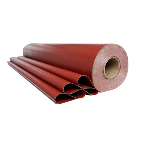 Rojo De Doble Cara Lonas Ignífugas 0.5 mm De Espesor Retardante De Llama De Fibra De Vidrio De Lona para Planta De Energía Industrial Taller Lona Especializada Tela De Silicona(4X10M)