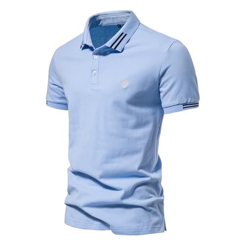 Men's Casual Polo T Shirts Button Down Short Sleeve Summer Athletic Soft Moisture Wicking Cotton Tops2