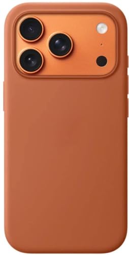 Image of Premium Liquid Silicone Case for iPhone 17 Pro - Slim Full Body Protective Back Cover with Soft Microfiber Lining, Anti-Slip Grip Scratch Resistant Phone Case (Brown)