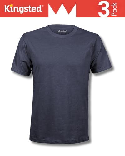 Image of Kingsted T-Shirts for Men Pack - Royally Comfortable - Super Soft Premium Fabric - Well-Crafted Classic Tee