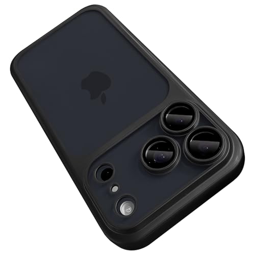 iPhone 17 Pro Max 用 ケース マット半透明 指紋防止 黄変防止 メッキ PC ハード カバー いPhone 17 Pro Max 対応 ケース カメラ保護 傷つけ防止 超薄型 軽量 ストラップホール付き ワイヤレス充電対応 アイフォン 1