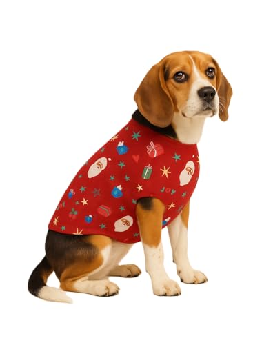 Image of The Pets Company Dog Winter Coat Jacket, Clothes, Windproof, Light Weight, Washable, Ultra Warm Thick Fleece Lined Dog Vest for Cold Weather Protection, (Christmas Cherry, Medium - 20 Inch)