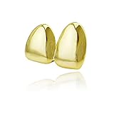 1/2 Pcs Plated Small Single Tooth Cap Grillz Hip Hop Teeth Plain Solid Bling Slugs Gold Silver Rose Gold