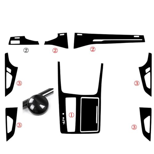 Autocollants de moulage carbone pour console Audi Q7 Q8 2021-2023
