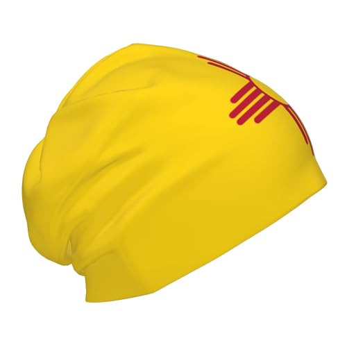 Flag of New Mexico Children Hip Hop Knitted Hat Kids Elastic Leisure Knit Cap Warm Sleep Beanies Black 7