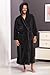 Alexander Del Rossa Mens Robe, Plush Fleece Hooded Bathrobe Men, Big and Tall Robe Black 2XL (A0125BLK2X)