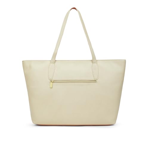 Image of Caprese Jimny Horizontal 16 Inch Laptop Compatible Large Tote Bag for Women with Comfortable Straps | Stylish Shoulder & Handheld Bag | Multi-Compartment Design for Work, Travel