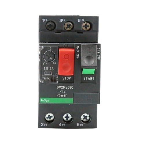 Disjoncteur magnéto-thermique moteur GV2ME04C interrupteur de sécurité triphasé