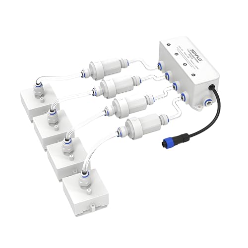 SEAFLO Dry Bilge 4-Zone Splitter System (12V) - 4 Year Warranty, Four Way Inlet Water Solenoid Valve, Marine Yacht Bilge Management