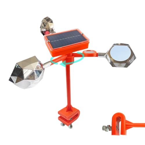 Biniveil Dispositivos Reflectantes Antipájaros | Ahuyentador Giratorio para Palomas Gorriones Y Pájaros Carpinteros En Exteriores,Repelente De Energía Solar para Pájaros Carpinteros Y Gorriones para
