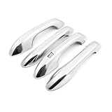 LOHWSB Car Door Handle Cover Trim for Hyundai Creta Hyundai Ix25 Cantus 2020-2022 Chrome Carbon Fiber Car Door Handle Cover(Carbon Fiber)