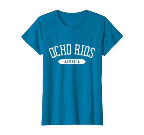 Ocho Rios Shirt College Style Ocho Rios Jamaica T-Shirt, Women, Sapphire Blue, Medium