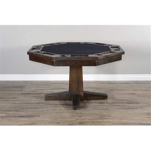 Pemberly Row PR-4753-2352719 Transitional Wood Game & Dining Table In Tobacco Leaf thumb #9