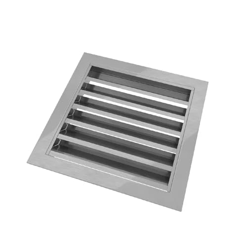 Grille de ventilation inox carrée au design architectural épuré