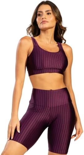 Conjunto Fitness Bella Fiore Modas Top Bojo Removível e Bermuda N...
