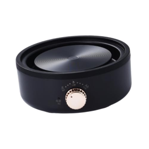 Sharplace Estufa Eléctrica de La Encimera Mini Placa Caliente de La UE Control de La Temperatura de Control de La Temperatura Calefacción para La Sala de Té Par, Negro, Individual