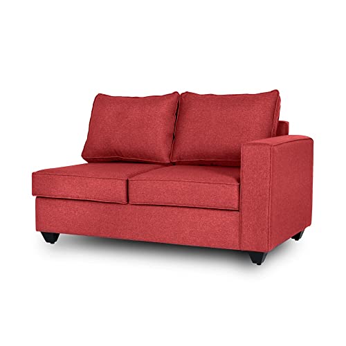Image of Wakefit Sofa Set | 3 Year Warranty | Sofa 2 Seater, 2 Seater Sofa for Living Room, Wooden Sofa Set, Couch Sofa for Living Room, Sofa for Living Room - Napper(Omega : Red)