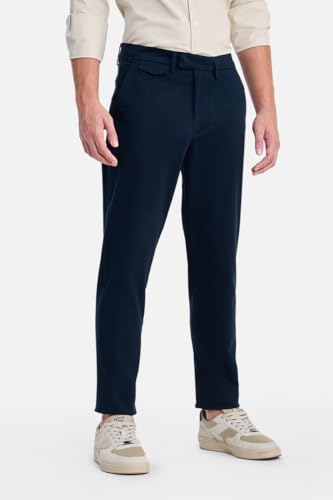 Image of SNITCH Men Chinos | Slim Fit Mid Rise Solid Pattern | Cotton Blend with Medium Stretch & Smooth Texture | Button & Zip Closure for Casual & Street Wear