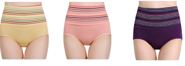 davina fashions Women's & Girl's Multicolor Cotton High Waist Full Coverage Tummy Control Hipster Panty- (Free Size Upto 36 Waist)-picture-22