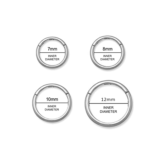 14K Real Solid Gold Clicker Hoop Earring - 16 & 18 Gauge Gold Hoop Nose Rings for Women Men - Helix Cartilage Tragus Conch Daith Piercing Jewelry - Perfect Minimalist Design - Sold as a Single3