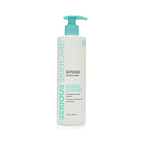 Serious Skincare Glycolic Cleanser 12 oz. – Glycolic Acid Skin Retexturizing Facial Wash – Aloe Leaf Juice – Normal, Oily, Combination Skin – Creamy Deep Pore Cleansing Formula Serious Skincare Glycolic Cleanser 12 oz. – Glycolic Acid Skin Retexturizing Facial Wash – Aloe Leaf Juice – Normal, Oily, Combination Skin – Creamy Deep Pore Cleansing Formula