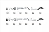 2Pcs 1964 64 Impala Quarter Panel Emblems Car Badge Letters Licensed Nameplate Replacement for Impala (Chrome)