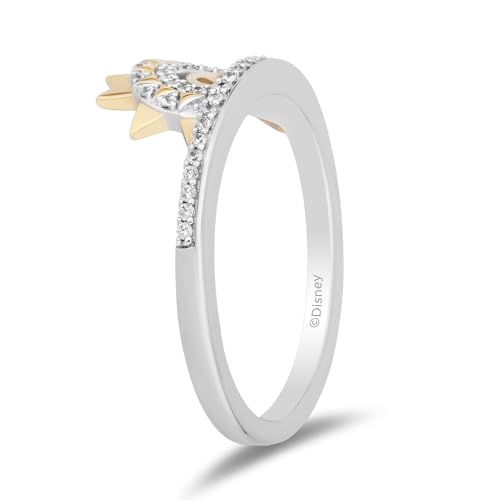 Jewelili Enchanted Disney Fine Jewelry 14K Yellow Gold over Sterling Silver with 1/6 CTTW Diamond Moana Ring3