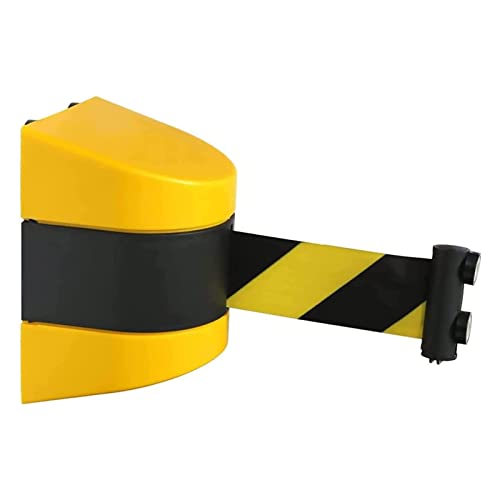 Barrera de cinturón retráctil magnética, cinta Control multitudes 10M con caja acero for gestión colas, eventos, uso en interiores y exteriores(3m,Magnetic)