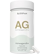 Bloofah AG Ashwagandha Extract 10:1 Capsules 500mg – Withania Somnifera Root Supplement for Daily...