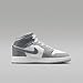Nike Air Jordan 1 Mid SE Big Kid's 'Patent Cool Grey' Shoes (Hf3193 100) - Size 5.5y
