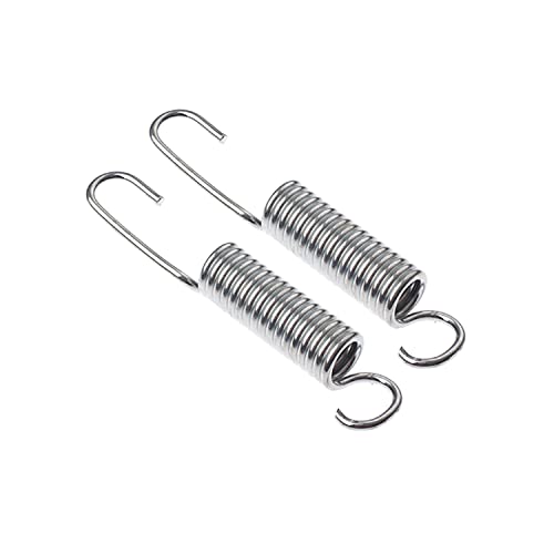 AlveyTech Kickstand Spring for Monster Moto MM-B80 80cc, Motovox MBX10, & MBX11 Mini Bike - Chrome Universal Replacement Side Kick Stand Springs, Fit Dirt Pit Road Dirtbike Bikes Motorcycle Parts (x2)