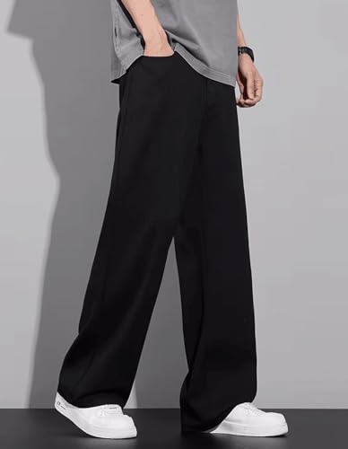 Image of Men's Baggy Fit Jeans, Loose Fit High Rise Denim Pants, Casual Streetwear Style for Everyday Comfort