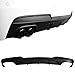 IKON MOTORSPORTS Rear Bumper Lip, Compatible with 2011-2015 BMW F10 5-Series, MT Style Unpainted Black PU Polyurethane Rear Lower Spoiler Air Dam Chin Valance Splitter 1Piece