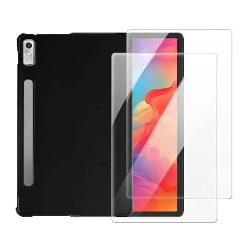 Funda para Lenovo Tab P11 Pro Gen 2 con protector de pantalla de vidrio templado negro