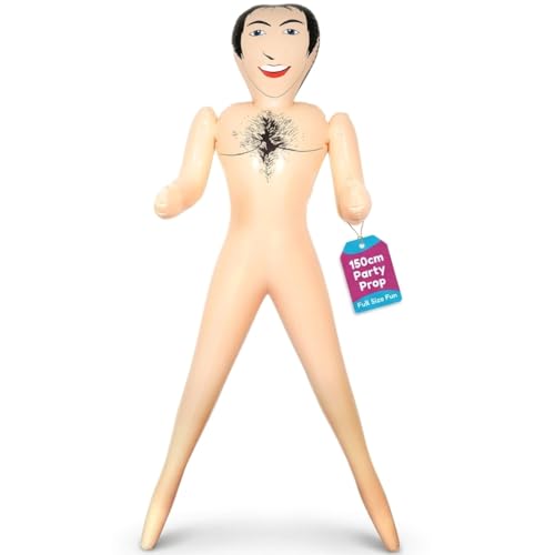 Blow Up Male Doll 150cm Funny Inflatable Hen Party Accessory for Women Stag & Bachelor accessories Hen Party Props Novelty Gifts for Adults Pranks Games Photo Booth
