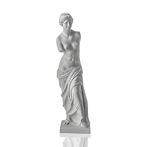 CBAM Venere di Milo in Marmo Bianco Scultura da Tavolo Varie Misure, 30 cm