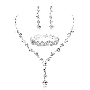 ADRAMATA Rhinestone bridesmaid jewelry s...