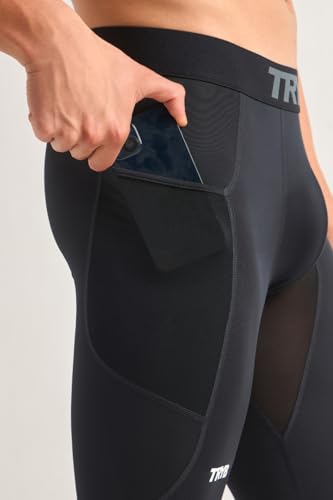 Image of TRYB Men's Compression Shorts & Pants | Sports Innerwear for Gym, Running & Training | Quick Dry, Breathable, 4-Way Stretch, Moisture Wicking, Anti-Chafing Muscle Support Athletic Wear with Pocket