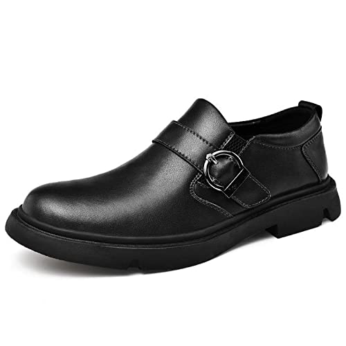 Mocasines planos informales de cuero genuino para un calzado de negocios cómodo