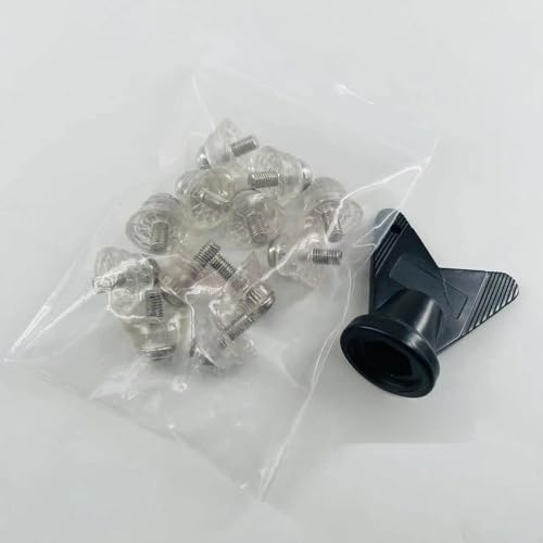 12x Football Shoe Spikes Replacement Spikes for Turf Firm Ground Rugby Soccer Athletic Sneakers Competition (8X 13mm, 4X 16mm) Clear2