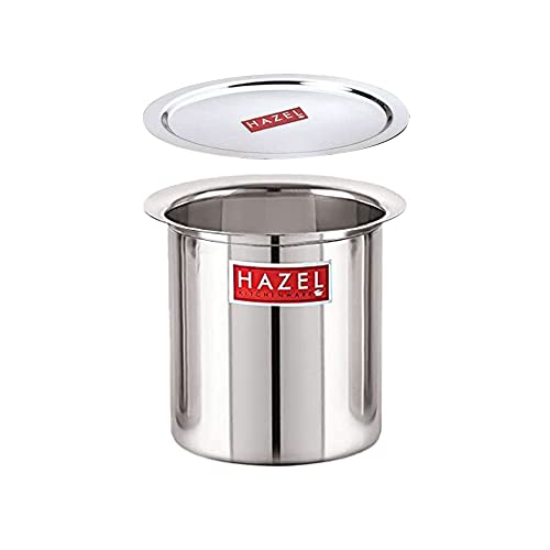 HAZEL Steel Milk Pot with Lid | 1500 ml Stainless Steel Milk Boiler Container | Water Boiling Vessel Gunj for Kitchen