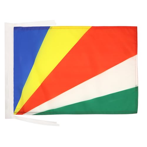 AZ FLAG - Drapeau Seychelles - 45x30 cm - Pavillon Seychellois 100% Polyester Avec Deux Cordelettes - 20g