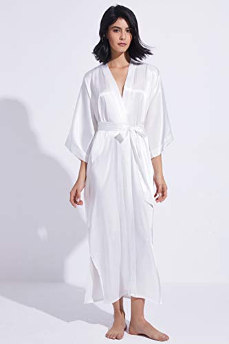 Image of PRODESIGN Satin Kimono Robe Women Long Silky Kimono Bathrobe Sleepwear Wedding Bridesmaid Robe