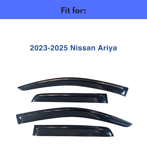 Image of IG Window Visors Fit for 2023-2025 Nissan Ariya, Out-Channel Rain Guards Vent Wind Deflectors 4PC, Car Accessories for 23-25 Ariya