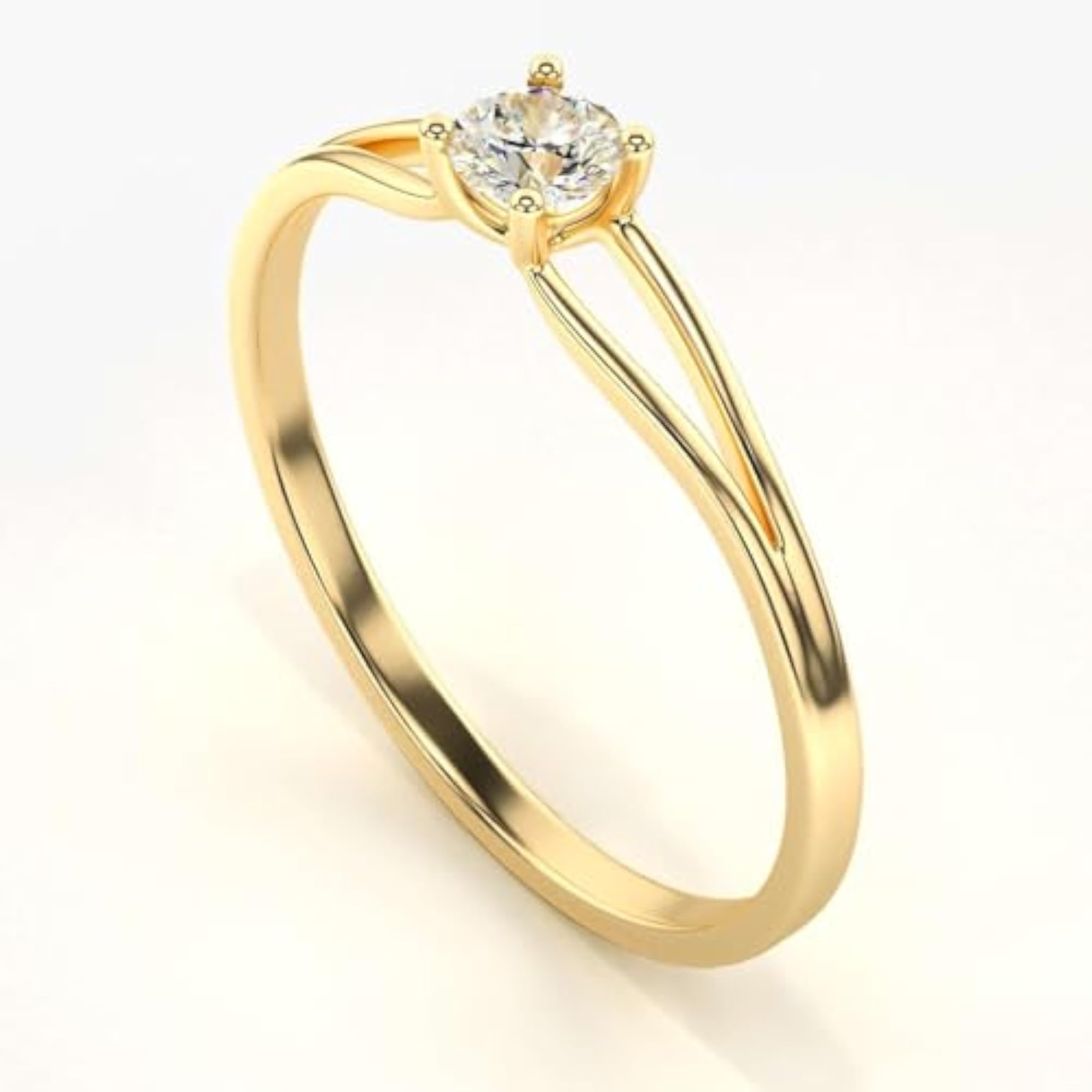 Women's Sterling Silver & Lab Grown Diamond 0.17cts Ring, Elegant