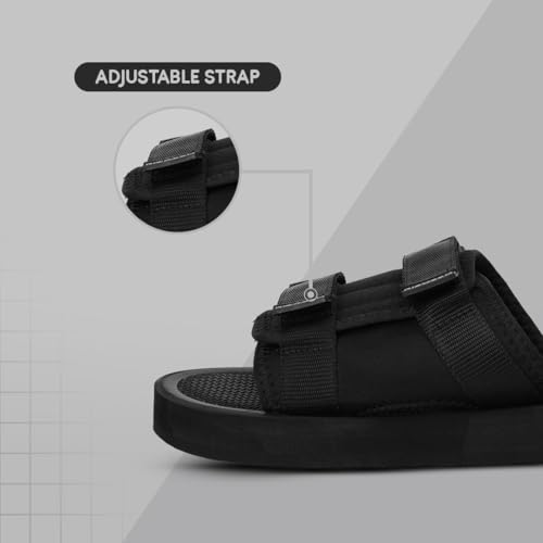 Image of NoStrain Men's Sandals & Slippers, Comfortable & Casual Footwear for Men | Lightweight, High Sole & Stylish
